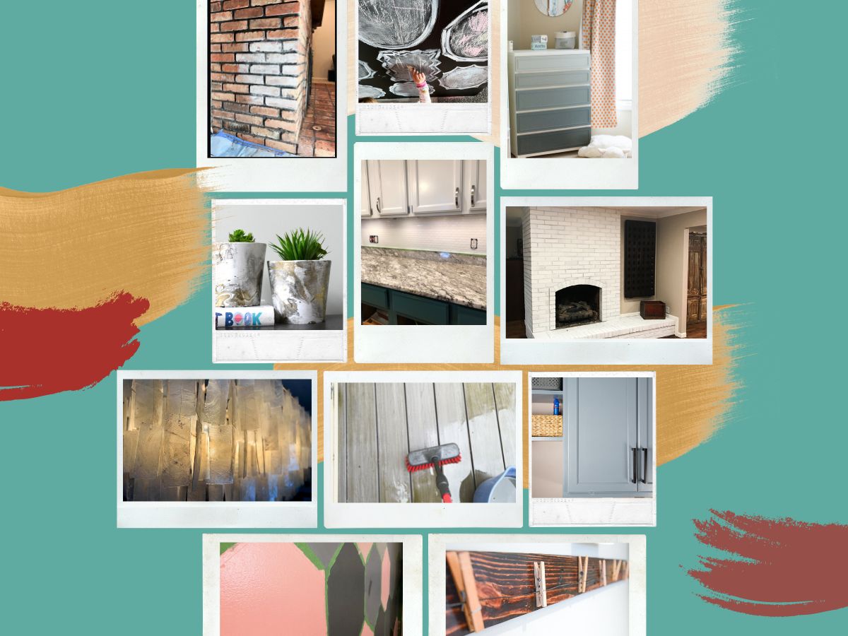 collage of 11 different DIY home projects.