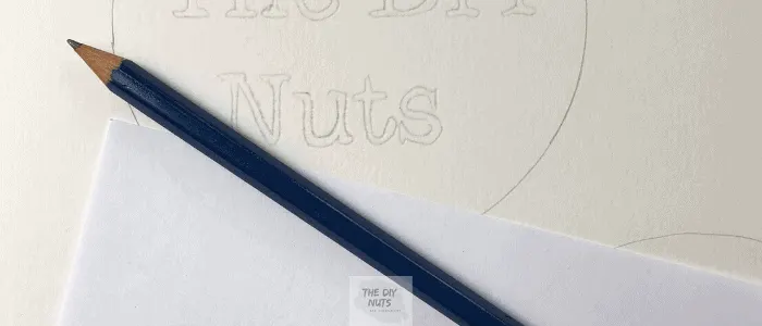 DIY lettering transfer idea with pencil