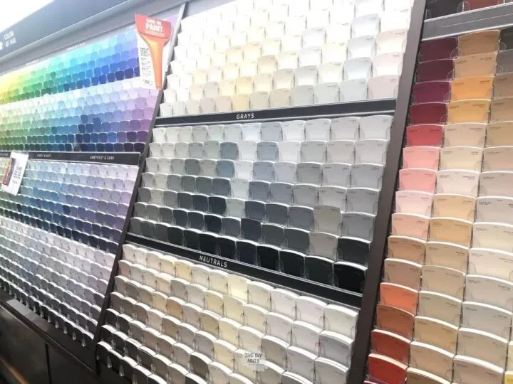 paint samples showing gray paint ideas