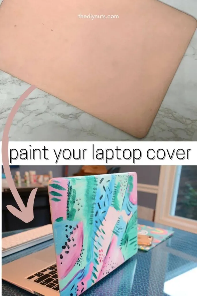 paint your laptop case with old laptop before and newly painted after